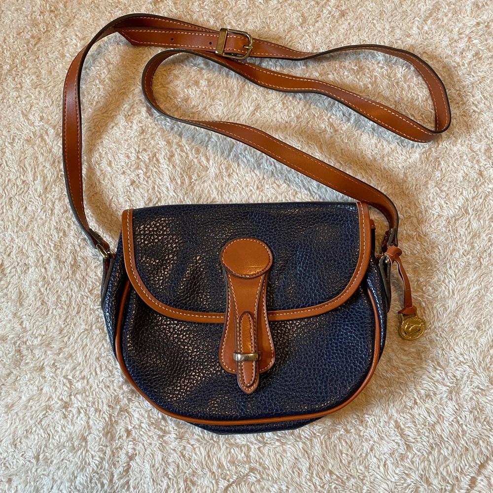Dooney & Bourke Vintage Navy Leather Crossbody